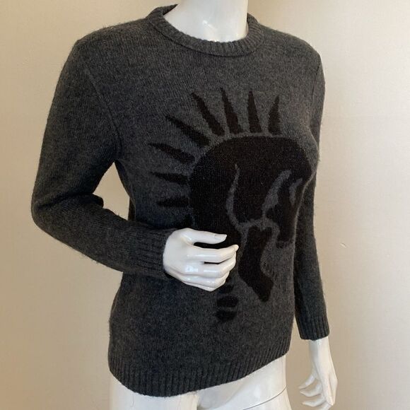 Zara Kids Collection Skull Mohawk Print Sweater Kids Unisex Size 10 Women’s XS - Picture 3 of 5